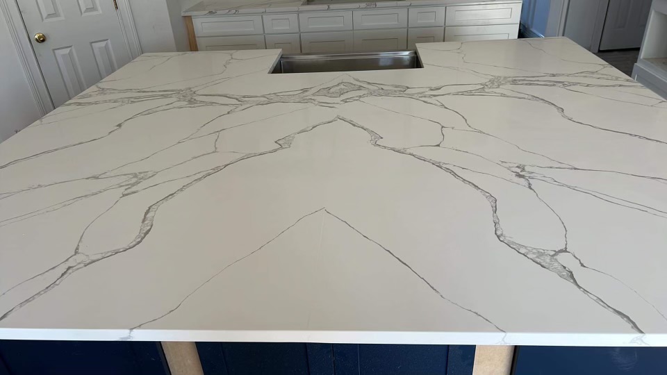 Custom granite kitchen countertop installation by Granite Arts Charleston.
