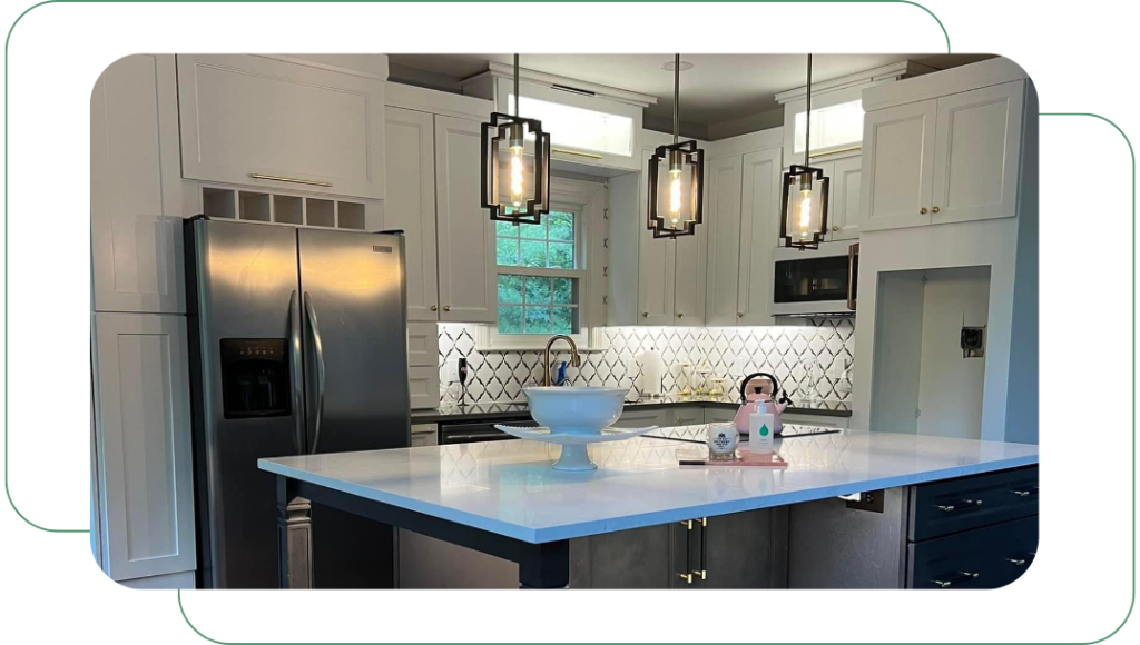 Granite kitchen countertop installation in Goose Creek home