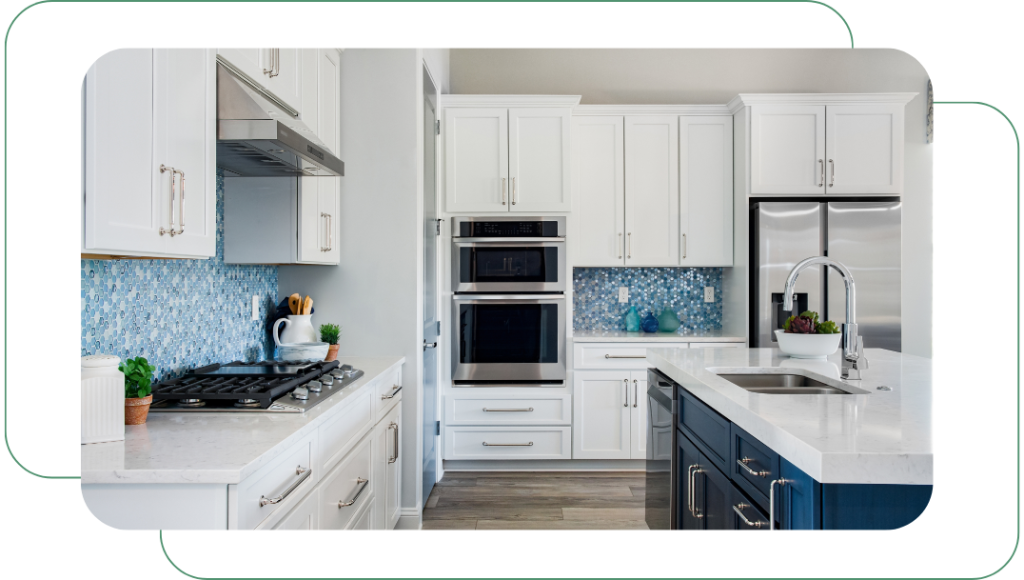 Custom kitchen cabinets and granite countertops installed in a Daniel Island, SC home
